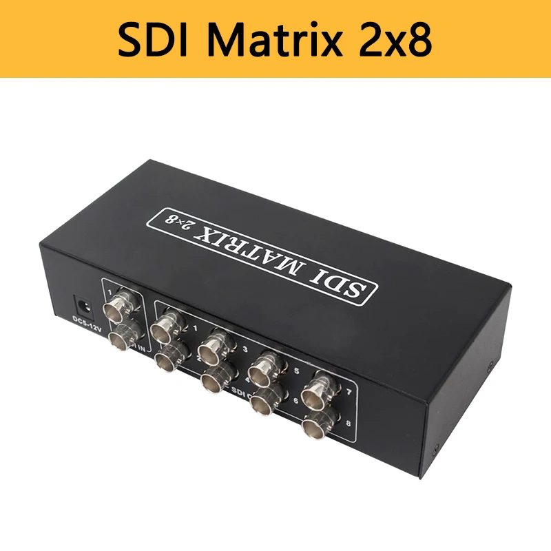 SDI Matrix 2x8 коммутатор SDI 2 до 8 конвертер для 3g hd sd для камеры CCTV видео