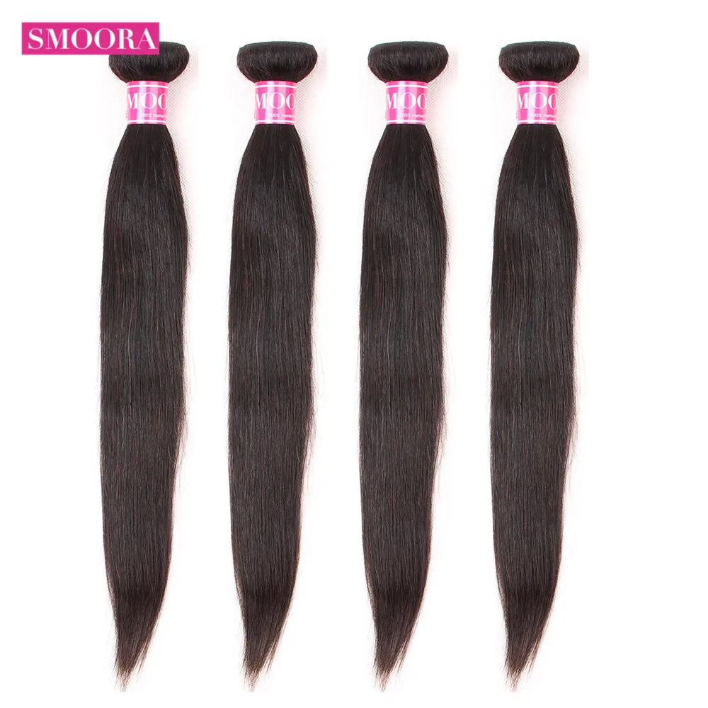 

Peruvian Straight Human Hair Bundles Weave 10 Pcs / Lot Natural Black 8 inch to 40 inch Smoora Non Remy Hair Fast Free Shipping