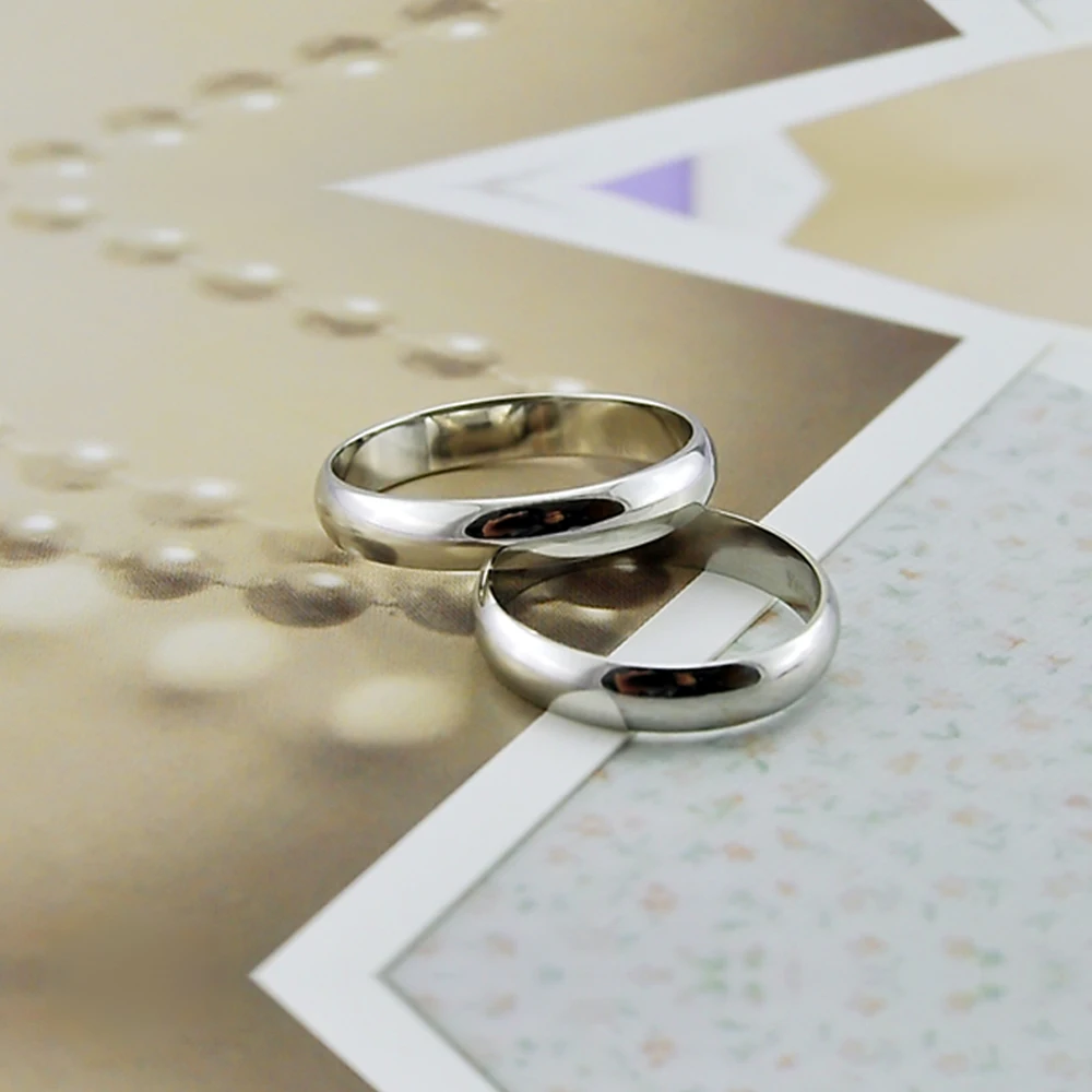 Classic Couple Rings 100% 925 Sterling Silver Woman & Men Ring Fashion Simple Solid Silver Wedding Ring Jewelry Gift For Lover couple rings