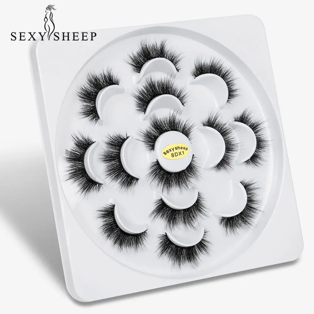 

New 7 Pairs Of 8D Natural False Eyelashes Fluffy Long Makeup Eyelashes Handmade False Eyelashes Eye Beauty Makeup Tools