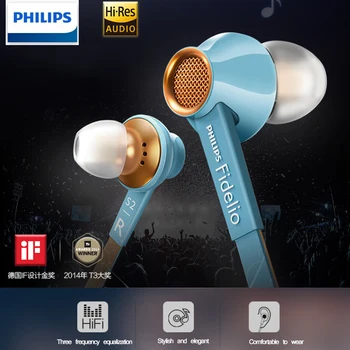 

PHILIPS S2 HIFI Wired Headsets High Resolution Fever Phone Call Control with Wheat In-ear Earphone Support Official Test