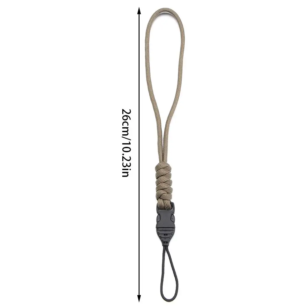 1PC Paracord Keychain Lanyard High Strength Parachute Cord Survival Backpack Keychain Flashlight Camera Anti-lost Hanging Rope