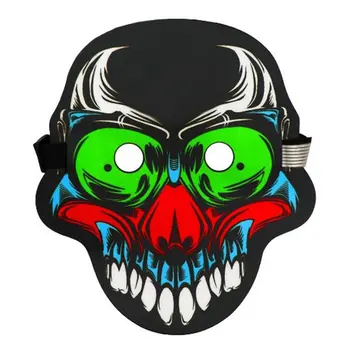 

Hand-Painted Halloween Horror Cosplay Mask Fancy Cosplay Costume Led Tricky Scary Skull Pattern Pvc Mask