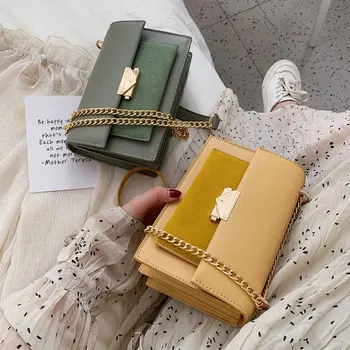 

Frosted women's bag 2020 new fashion simple casual small square bag Korean version chain shoulder messenger bag