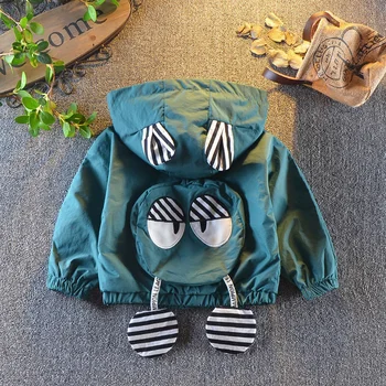 

baby Boys and girls coat 0-5 years old Simple and stylish 2020 new cartoon Embroidered eyes children's jacket unisex kids jacket