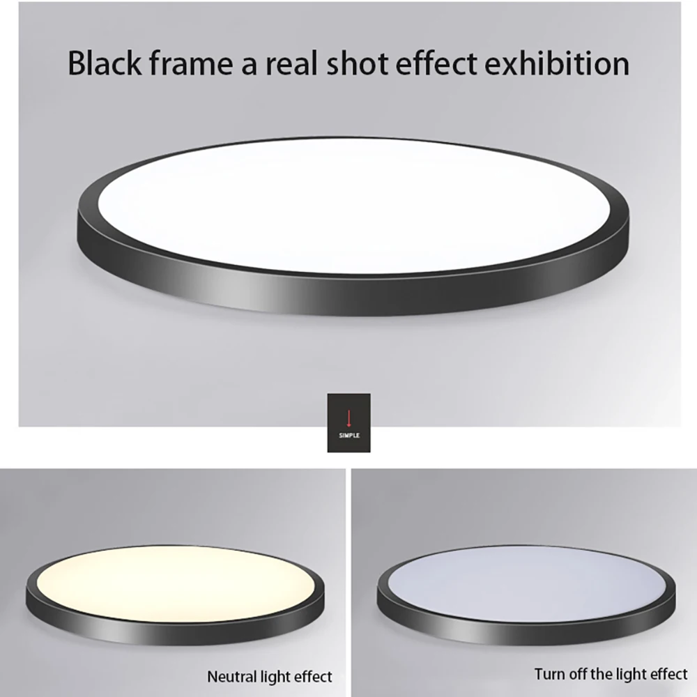 50W Modern LED Ceiling Light Waterproof Ultra-Thin Flush Mount Ceiling Bathroom Lighting Bedroom Living Room Hallway 2700K-6500K