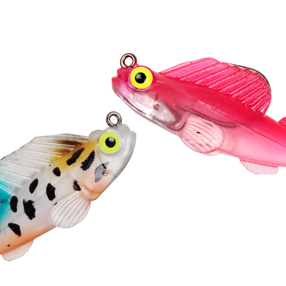 1 шт. мягкие свинцовые рыболовные приманки 7 см/12 г Jig Swimbait искусственные 3D Глаза рыболовные приманки с одним крюком Т-образный хвост рыболовные снасти