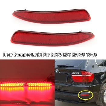 

MZORANGE Rear Bumper Reflector Light For E70 E71 X5 07-13 LED Red Lens Rear Brake Stop Light Taillights Fog light Car styling