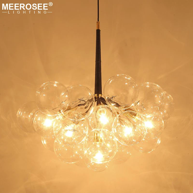 Современная стеклянная Подвесная лампа в форме шара Европейский комнатный