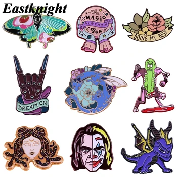 

K2070 Wholesale 20pcs/lot A Nightmare on Elm Street Enamel Pin Brooches Creative Metal Brooch Pins Denim Badge Collar Jewelry