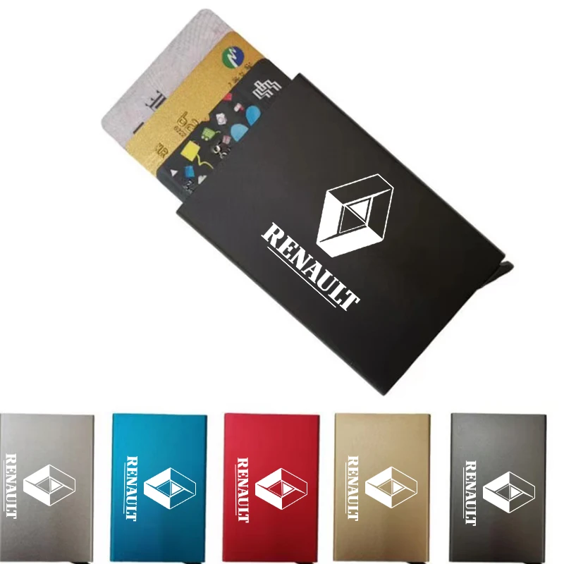 

RFID Anti-theft Smart Holder Thin ID Card Holder Automatically Bank Credit Card For Renault Captur Duster Megane 2 3 Clio Logan