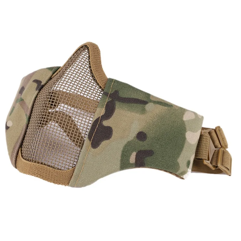 

Military Enthusiasts Outdoor self-defense Supplies Metal Steel Net Mesh half-line Camouflage Protective Helmet