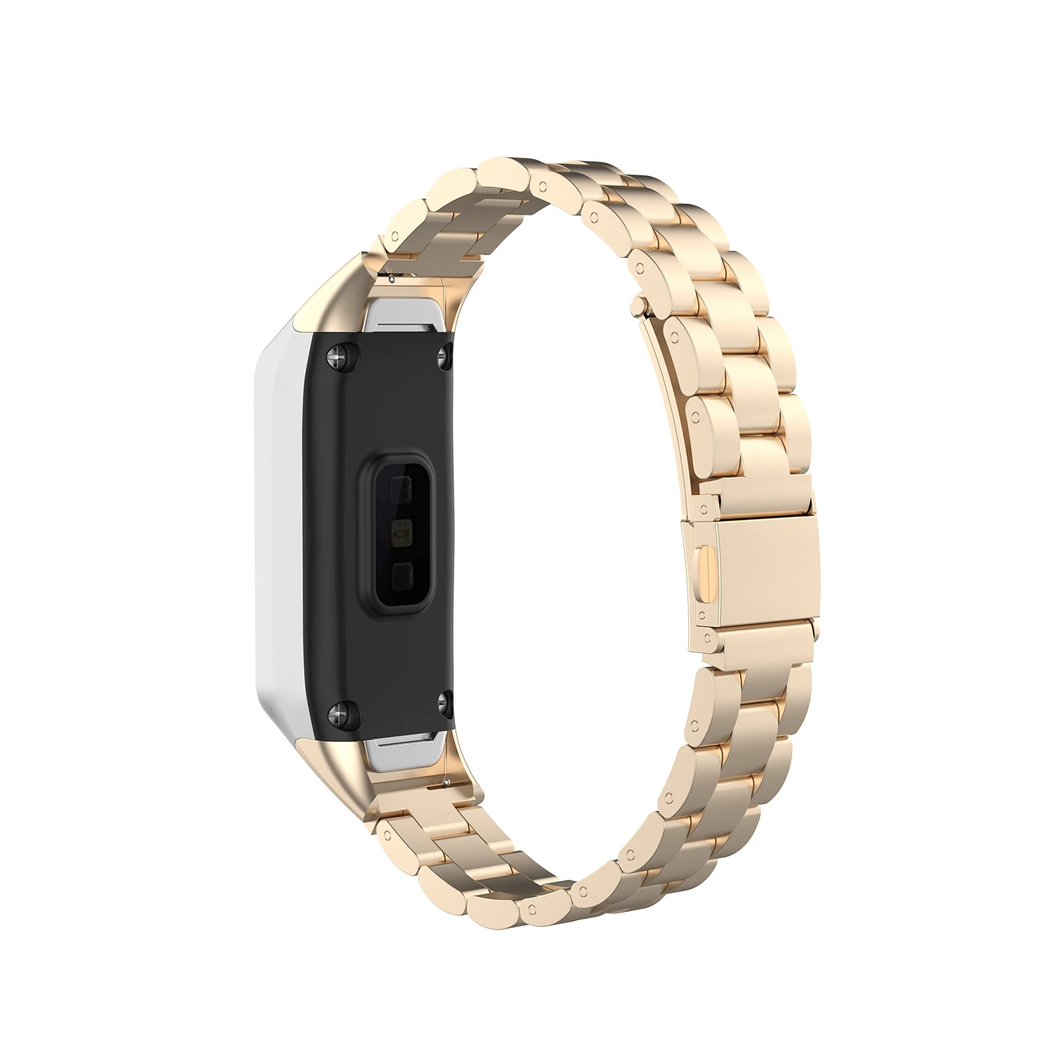 Средний размер унисекс для samsung Galaxy Fit SM-R370 ремешок для часов Смарт часы три Бусы из нержавеющей стали ремешок Smartwatch аксессуары