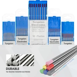 Tiges d'électrodes professionnelles en tungstène, 1.0 1.6 2.0 2.4 3.0 3.2 4.0MM WT20 WC20 pour Machine à souder à ARC TIG 