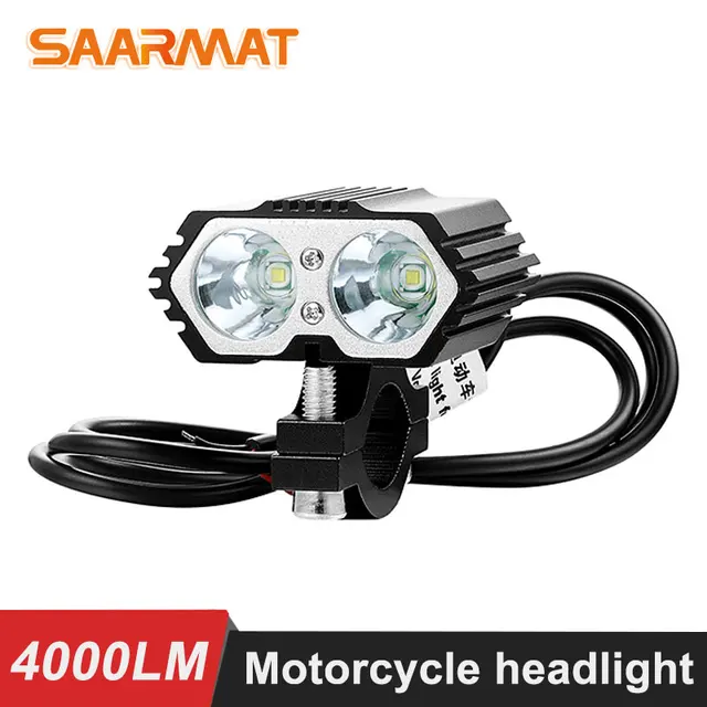 US $12.63 2PCS 20W 6000K Motorcycle led Headlight Spot light 2x XML T6 LED Fog Driving Lamp with Switch LED 