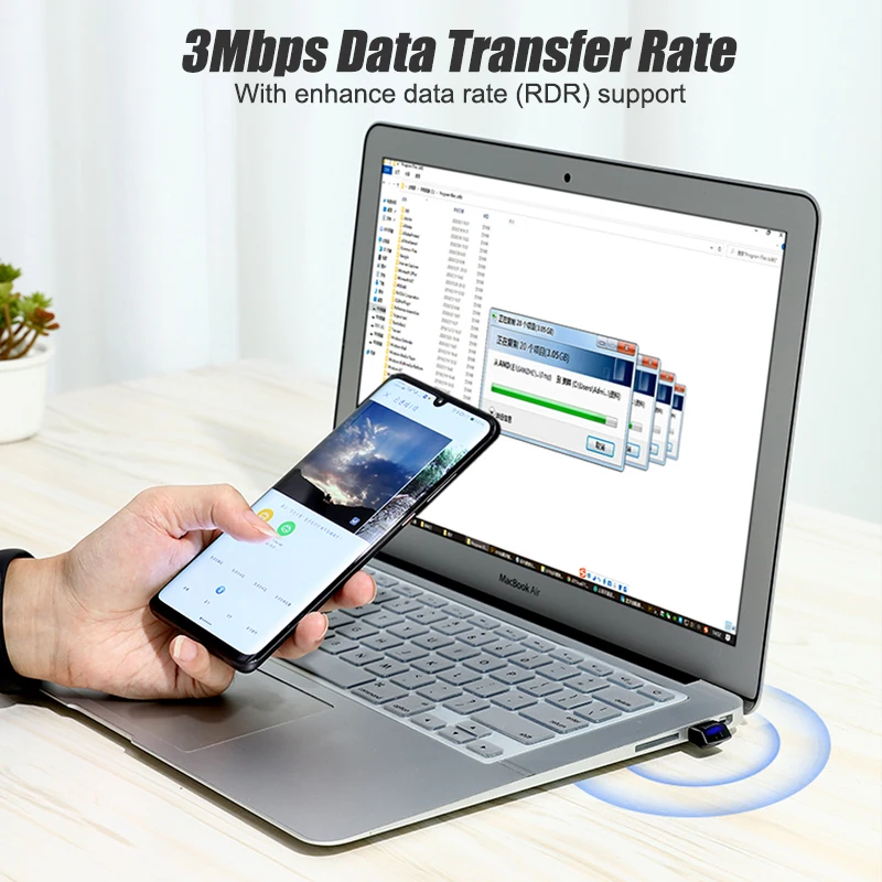 SAMZHE USB Bluetooth Dongle Adapter PC Mouse Aux Audio Bluetooth 4.0 4.2 5.0 Speaker Music Receiver Transmitter