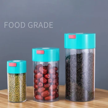 

3Pcs Kitchen Food Storage Container Set -Coffee Beans Candy Box Fruit Fresh Saver Grain Transparent Sealed Cans(S,M,L)
