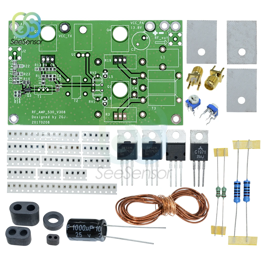 

DC 13.8V 10A 45W SSB AM Linear Power Amplifier CW FM HF Radio Transceiver Shortwave Signal Amplification DIY Kit