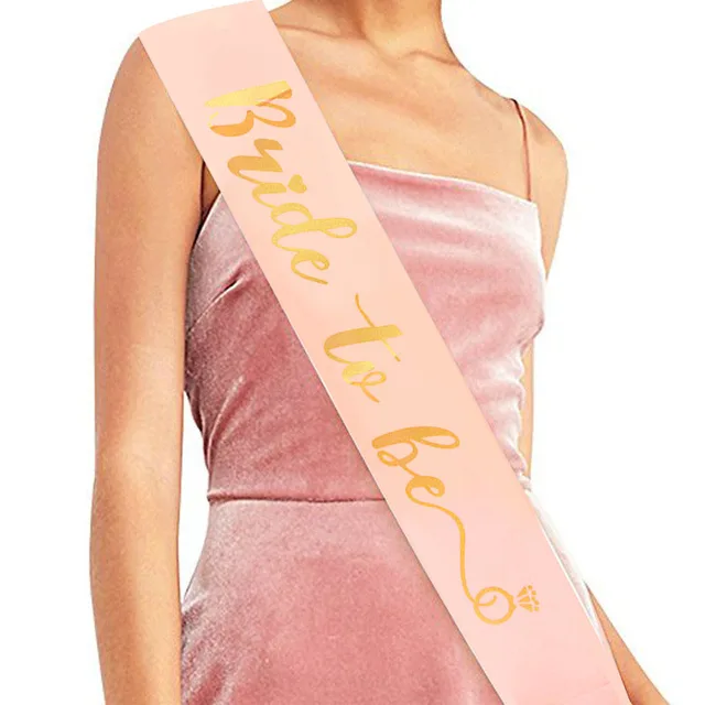 Wedding Decoration Bridal Shower Veil Team Bride To Be Satin Sash Balloon Bachelorette Party Girl Hen Party Decoration Supplies Sash-E