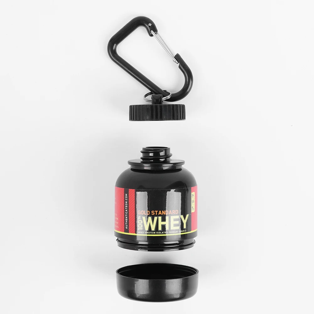 Portable Protein Powder Bottle With Whey Keychain Health Funnel Medicine  Box Small Water Cup Outdoor camping Container