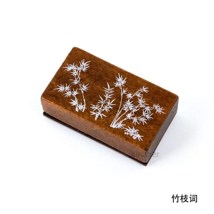 Винтажное растение бамбук животное китайский стиль штамп DIY деревянные и резиновые штампы для скрапбукинга канцелярские товары Скрапбукинг Стандартный штамп - Цвет: H