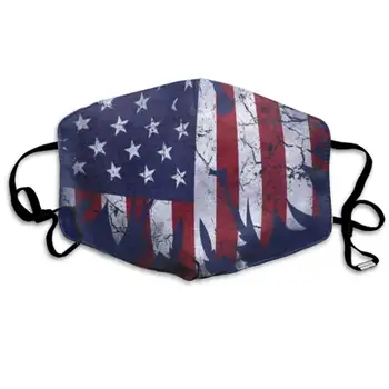 

CIGOCI Mouth Mask American Flag Patriotic Earloop Face Masks - Adjustable Elastic Band for Travel Cycling, Anti Dustproof