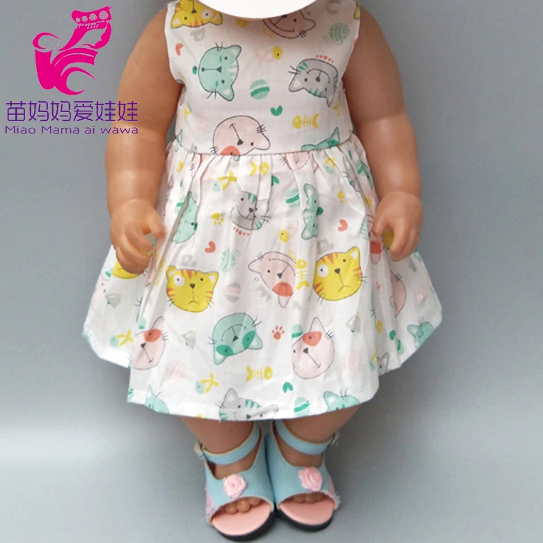 40 см младенец кукла желтое платье шляпа от солнца для 18 дюймов девочка кукла платье шляпа для маленьких девочек кукольная одежда