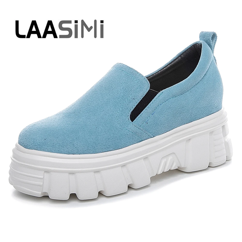 Женские кроссовки без шнуровки LAASIMI женские на платформе женская спортивная