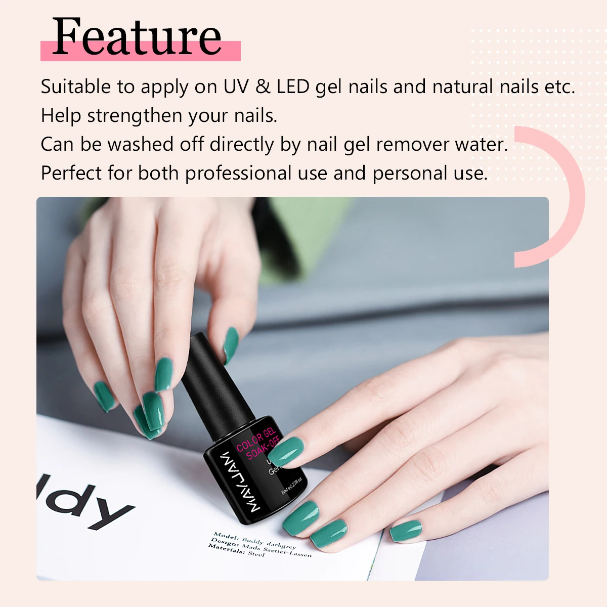 Gel Nail Polish Set All for Manicure Gel Kit Vernis Semi Permanent Varnish Hybrid 6pcs 8ml Natural Green Soak Off Gel Varnishes