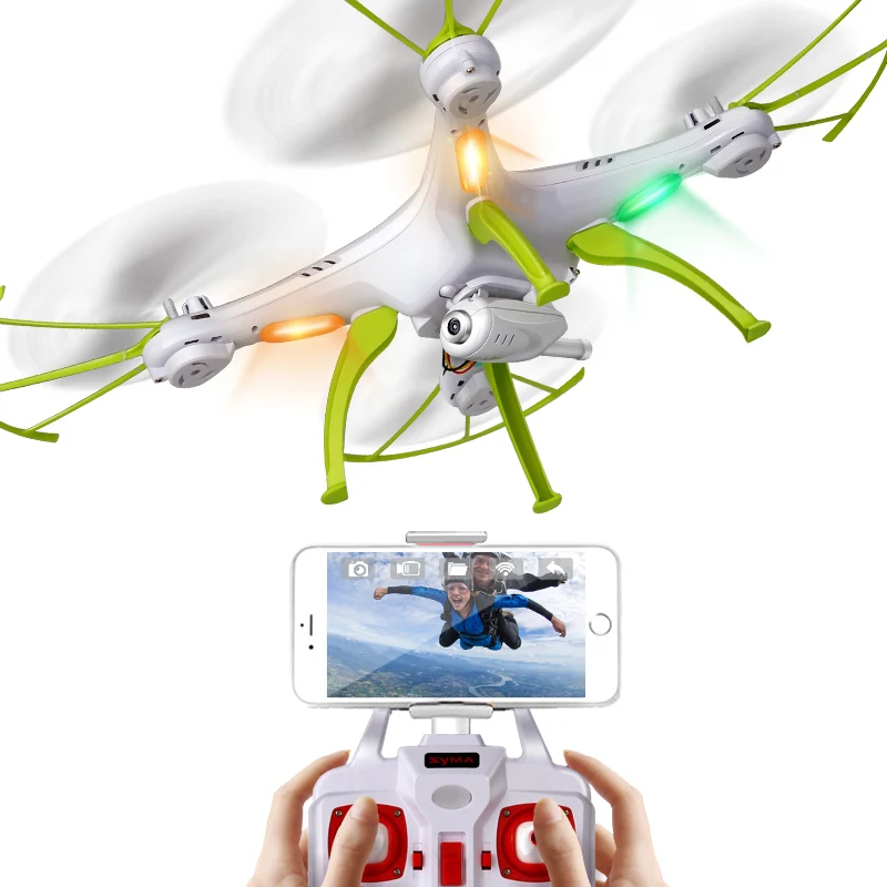 SYMA X5HW Радиоуправляемый квадрокоптер Дрон с камерой Wi Fi FPV HD передача в реальном