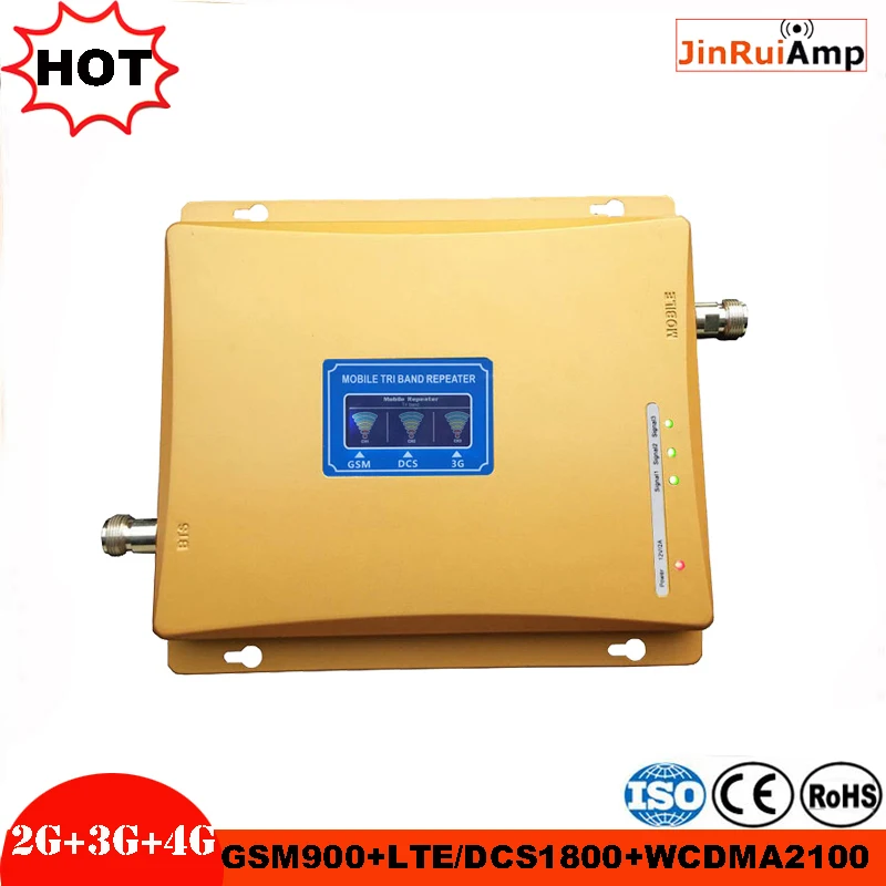 

ALC GSM repeater 900 3G 2100 LTE 1800 Cellular Signal Booster Tri Band Repeater LCD Display Mobile Phone 4G Amplifier 2g 3g 4g