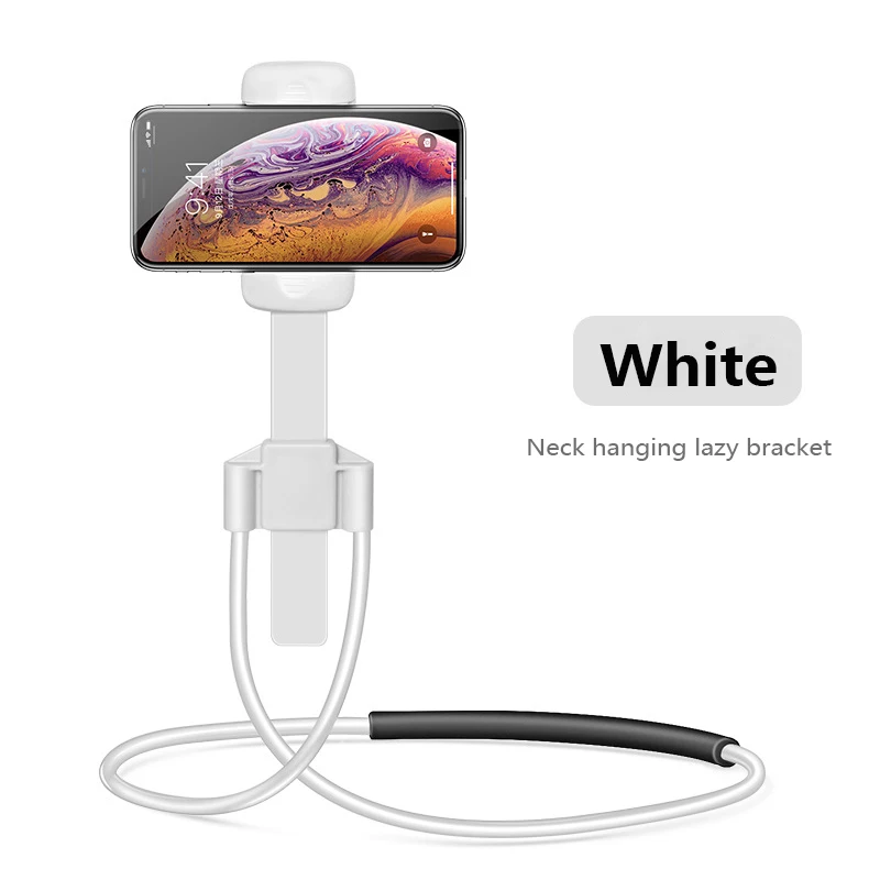 Lazy Hanging Mobile Cell Neck Phone Support Necklace Bracket 360 Degree Stand Mount Holder Stand For IPhone Xiaomi Samsung flexible phone holder Holders & Stands