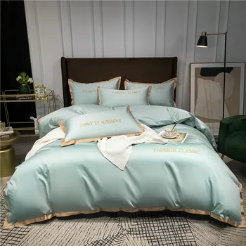 

Luxury Bedding Set Bed Linen Duvet Cover and Pillowcase Home Set Flat Sheet Quilt Cover Bedspread Wedding Gift Comforter Case