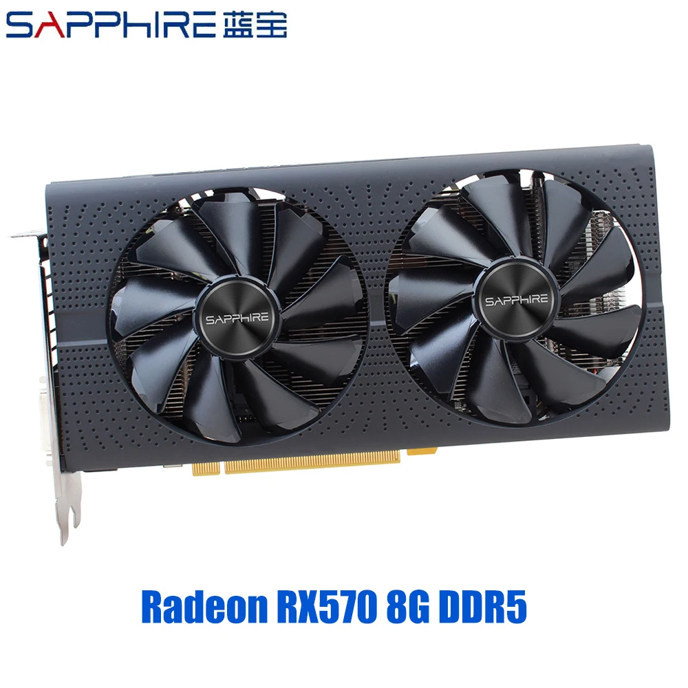 Видеокарта SAPPHIRE AMD Radeon RX 570 8 ГБ игровая видеокарта RX570 GDDR5 256bit PCI Express 3 0 для ПК