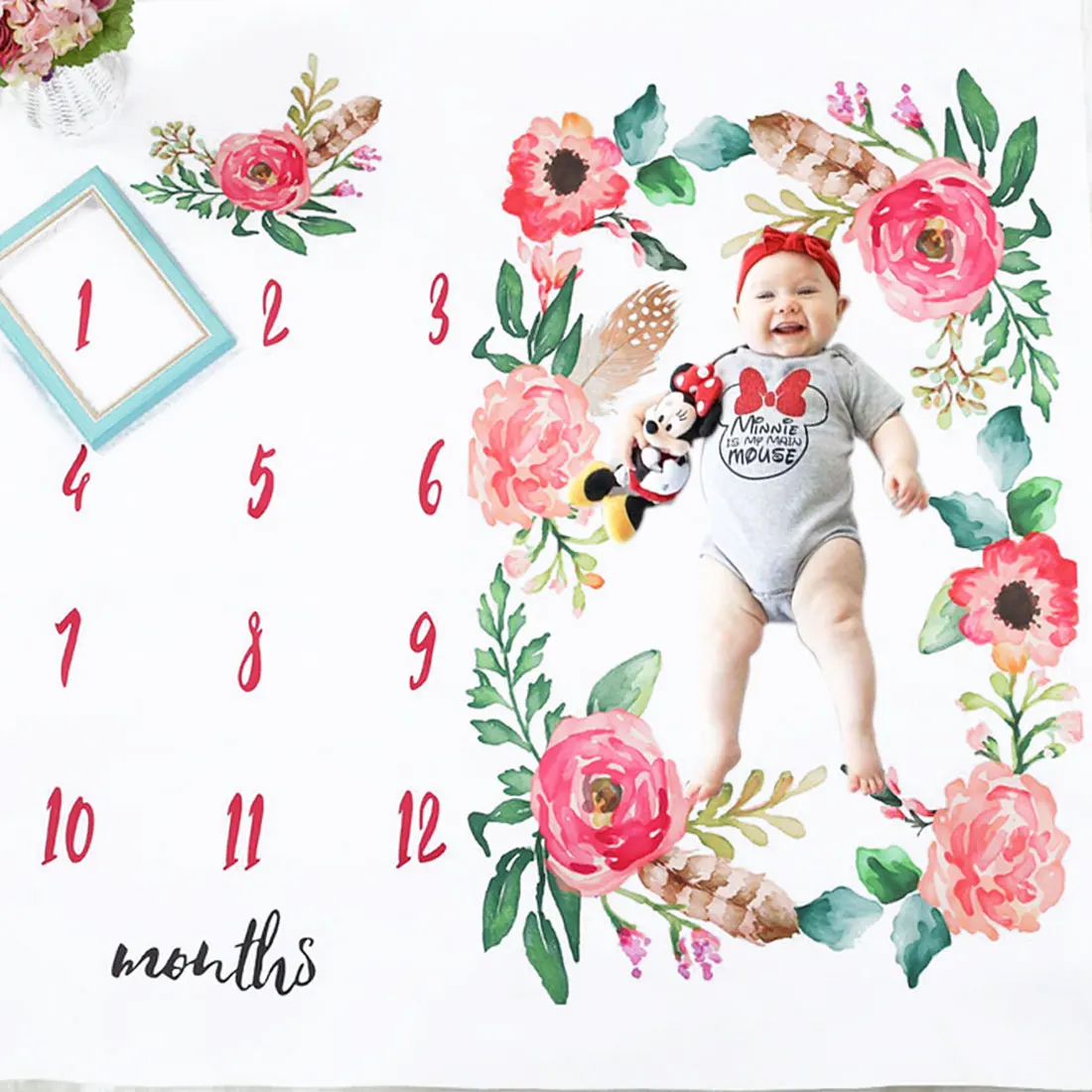 

Flower Printed Baby Blankets Swaddle Wrap Cute Soft Blanket Newborn Fashion Bathing Towels DIY Infant Kids Photography Props