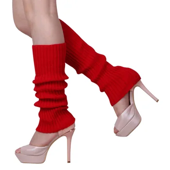 

1pair Ribbed Knitted Boot Cuffs Gift Ladies Protective Women Leg Warmer Solid Fashion Stretch Ankle Autumn Winter Party Outdoor