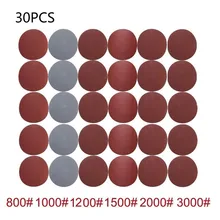 Disques abrasifs 5 pouces, 125mm, papier de verre étanche, grain 800 3000, pour polissage humide/sec, 30 pièces