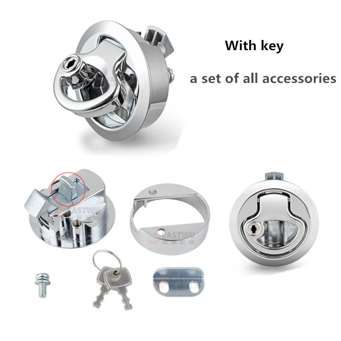 

50sets Flush Mount Hatch Flush Pull Latch Marine Key Door Locking Car door lock Hardware Accessory Boat Medical Ships Equipment