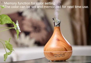 

ejoai 300ml Aroma Essential Oil Diffuser Ultrasonic Air Humidifier purifier with Light Wood Grain Lights for Office Home LED