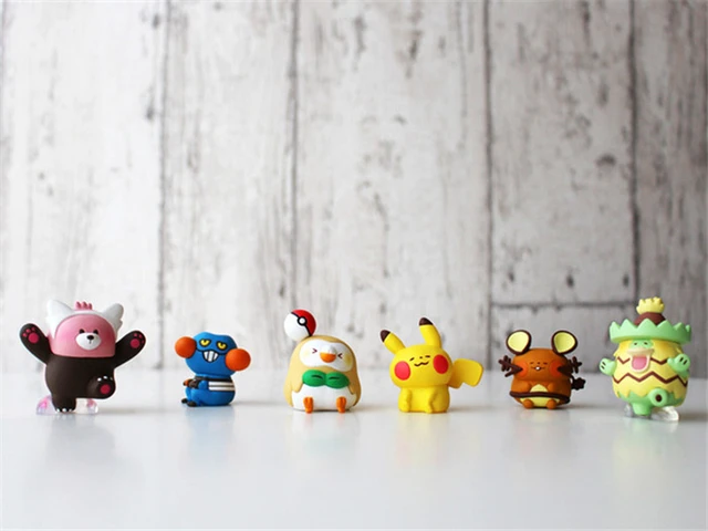 Yurutto Gacha Pokemon Center Pokemon Kanahei Pikachu Rowlet Anime Figures Military Action Figures Aliexpress