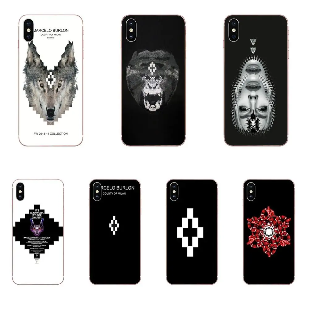 

Cool Marcelo Burlon Feathers Snake Owl Wolf For Xiaomi Redmi Mi 4 7A 9T K20 CC9 CC9e Note 7 9 Y3 SE Pro Prime Go Play