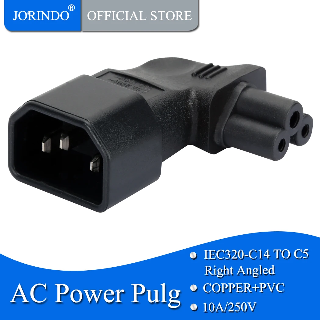 JORINDO IEC320 C14 C5 правый поворот 10A 110 250 В папа женский IEC 320 PDU UPS адаптер питания