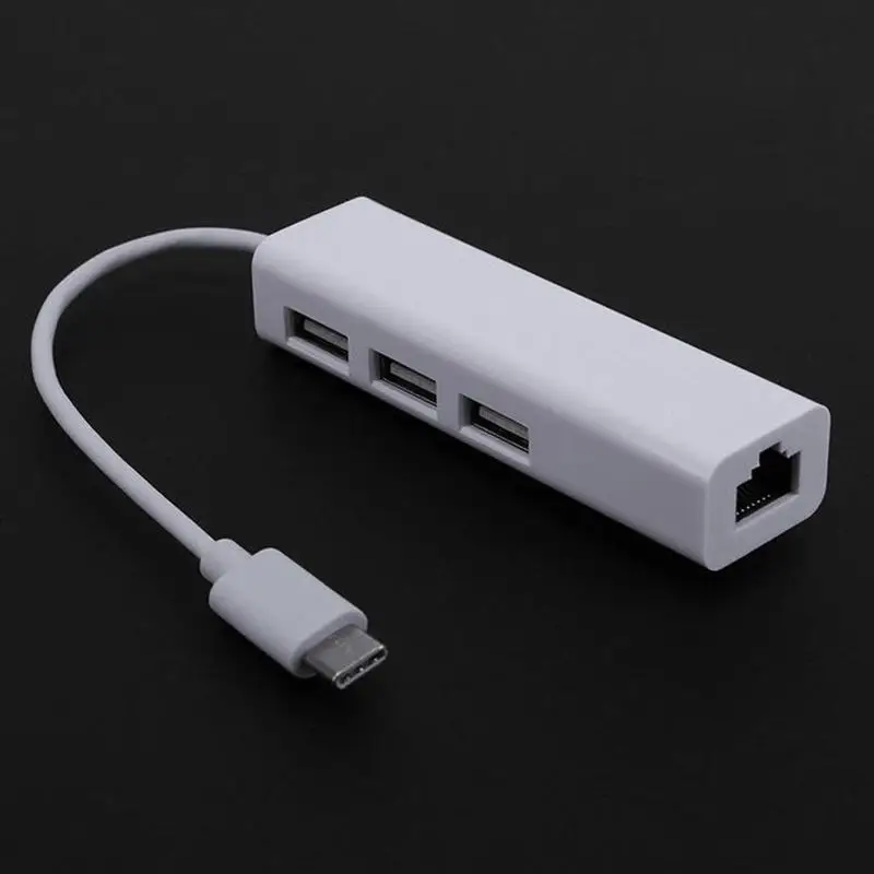Usb 3,1 type-c 3 порта usb-хаб 2,0 RJ45 Lan сетевая карта для разветвителя Usb адаптер концентратор Usb Ethernet O9B3