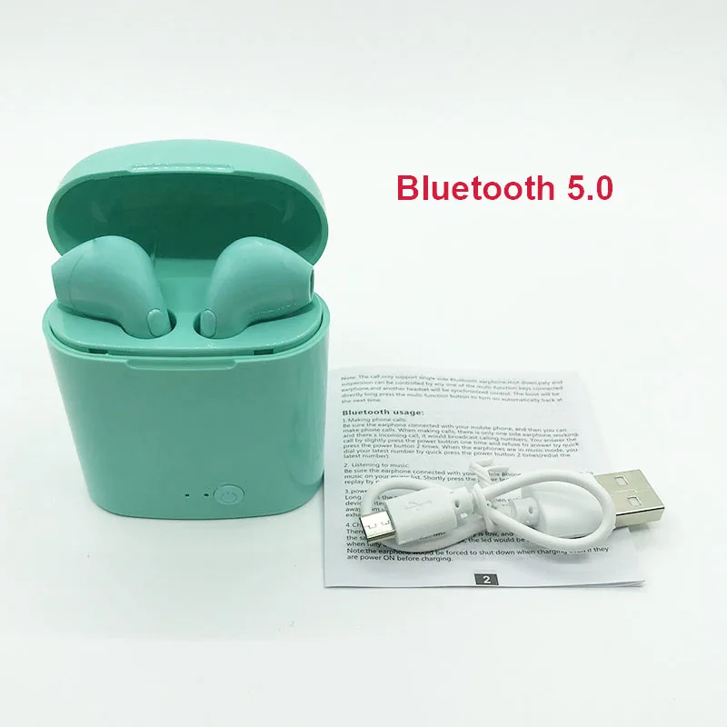 Беспроводная гарнитура Bluetooth наушники i7s Tws наушники спортивные наушники с зарядной коробкой наушники для iPhone samsung Android