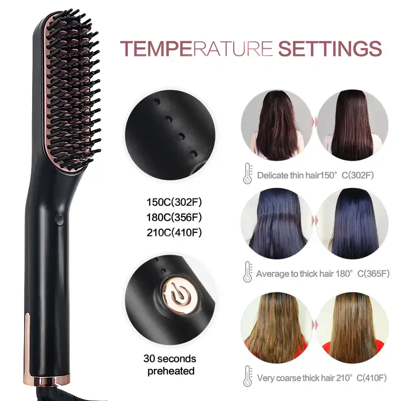 3 in 1 keratin straightener brush