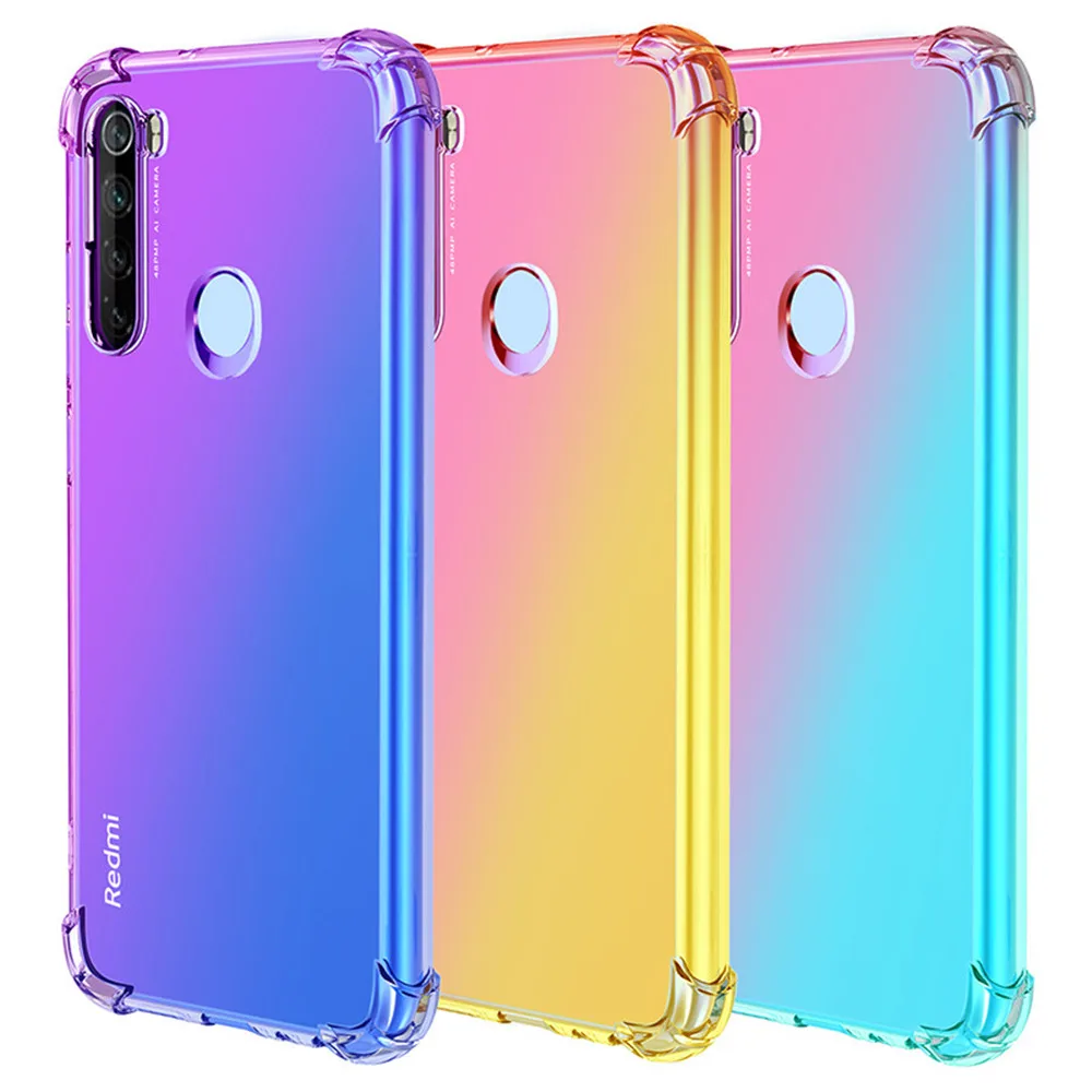 QUZONG Gradient Case For Xiaomi Mi 9 SE 9T CC9 CC9E Pro Note10 A2 A3 Lite Soft TPU Cover For Redmi Note 8 7 6 5 K20 Pro 7A 8A GO