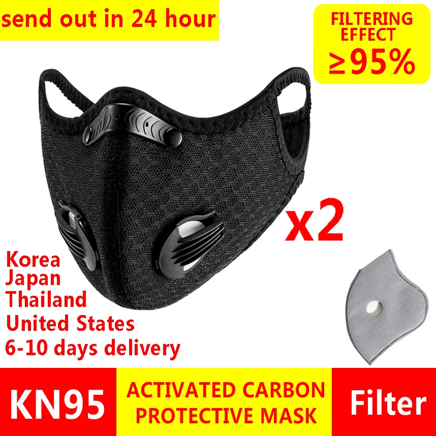 

2Pcs KN95 Anti Virus Mask protective mask 5 layers Prevent Droplet Infection Mouth Mask Respirator Face Mask