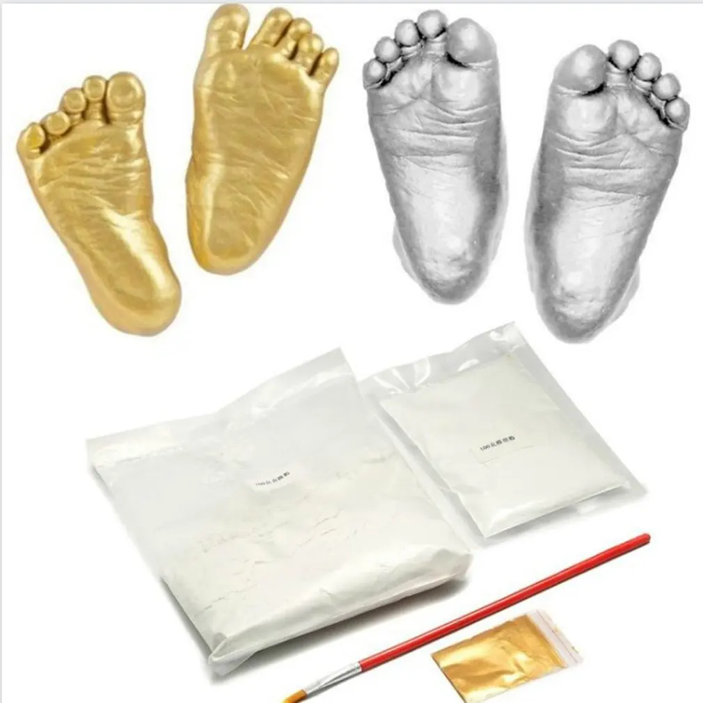 100g Plaster Molding Powder Clone Powder Mini Kit Kids Baby Handprints Footprints Hand And Foot Casting Consolidation Process
