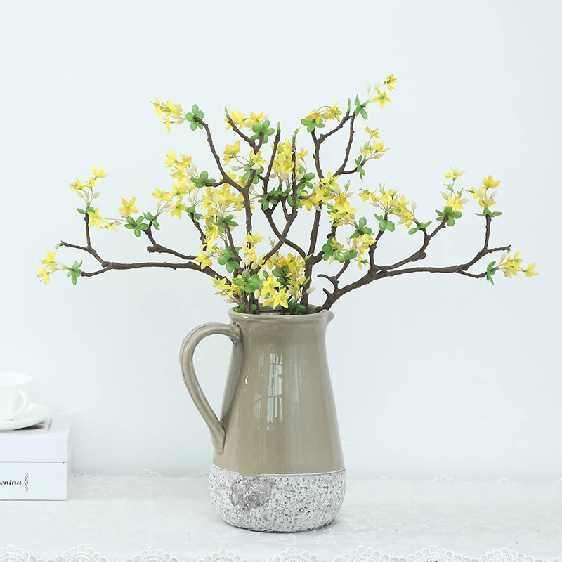 Luyue 57 см искусственная груша цветок цветущие ветви украшение дома поддельные цветы сухие ветви Свадебная установка ваза