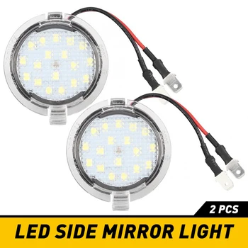 

2* No Error LED Car Rearview Mirror Puddle Lights for Ford Taurus Expedition Explorer Edge F150 Flex Raptor SVT Lincoln LS MKT